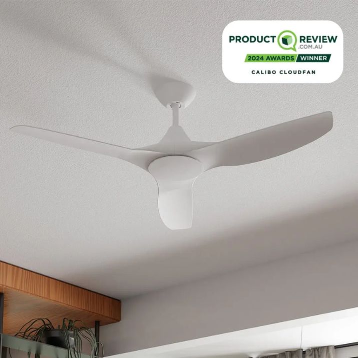 Calibo Smart CloudFan 48" (1220mm) ABS Energy Efficient DC Ceiling Fan and Remote - White