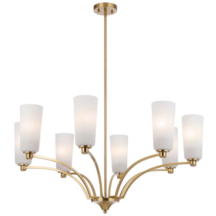 Brevan 8 Light Pendant - Antique Gold