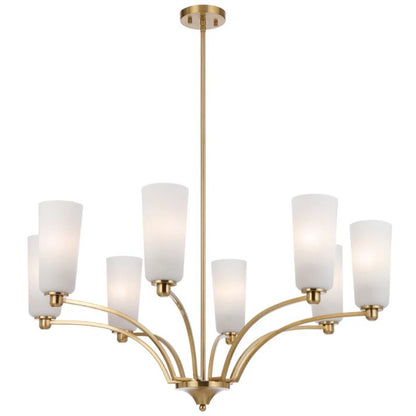 Brevan 8 Light Pendant - Antique Gold