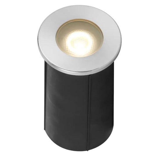 HALON 24V Brass Exterior LED Inground Light - Stainless Steel