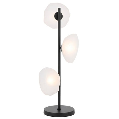 ZECCA 3 Light Table Lamp - Black/Frost