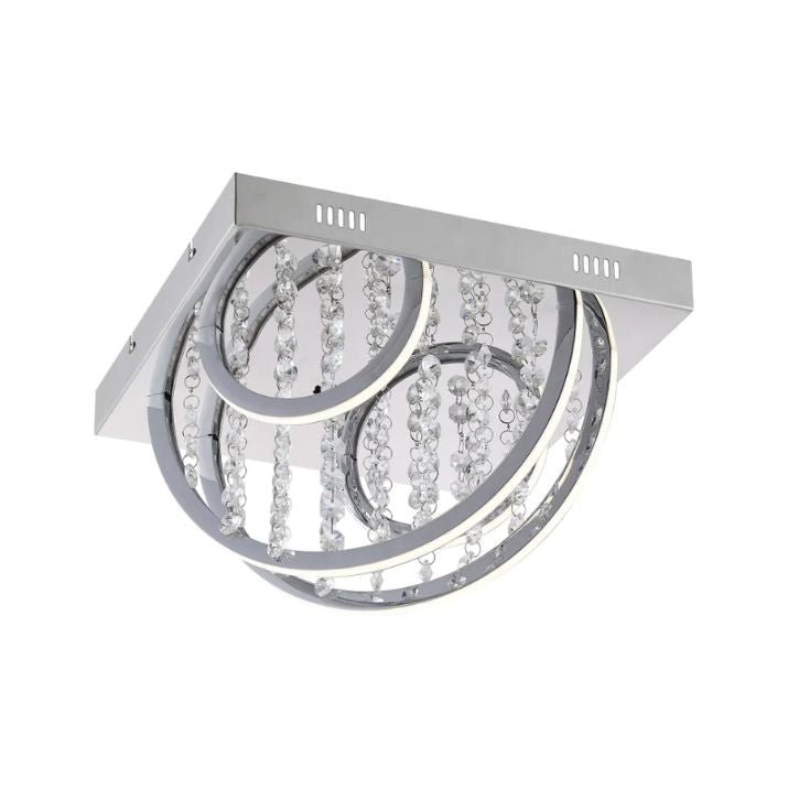 LUXIA 38CM Pendant Light Square - Chrome