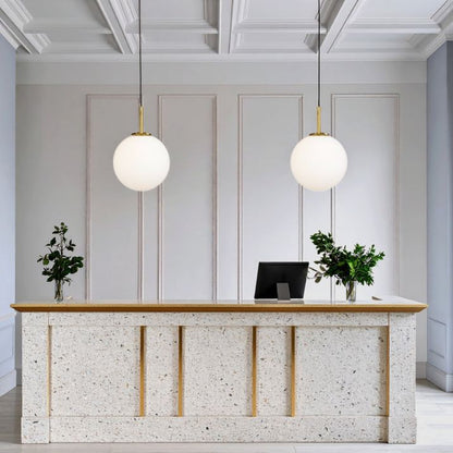 Bally 12 Pendant Light - Nickel / Opal Matt