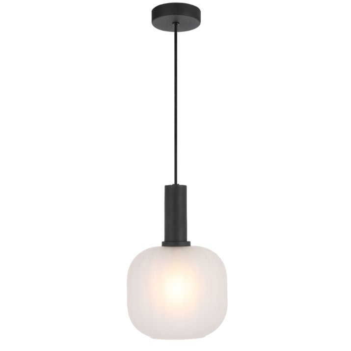 AOSTA 20CM Pendant Light - Black / Frost
