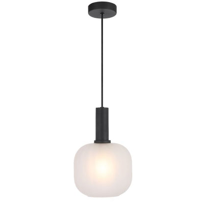 AOSTA 20CM Pendant Light - Black / Frost