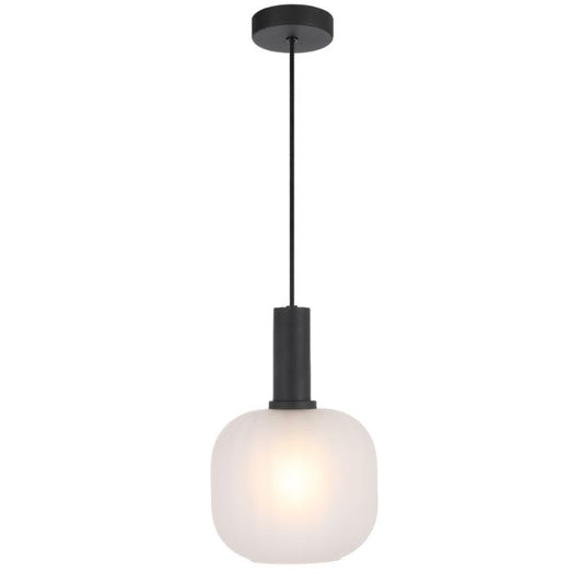 AOSTA 20CM Pendant Light - Black / Frost