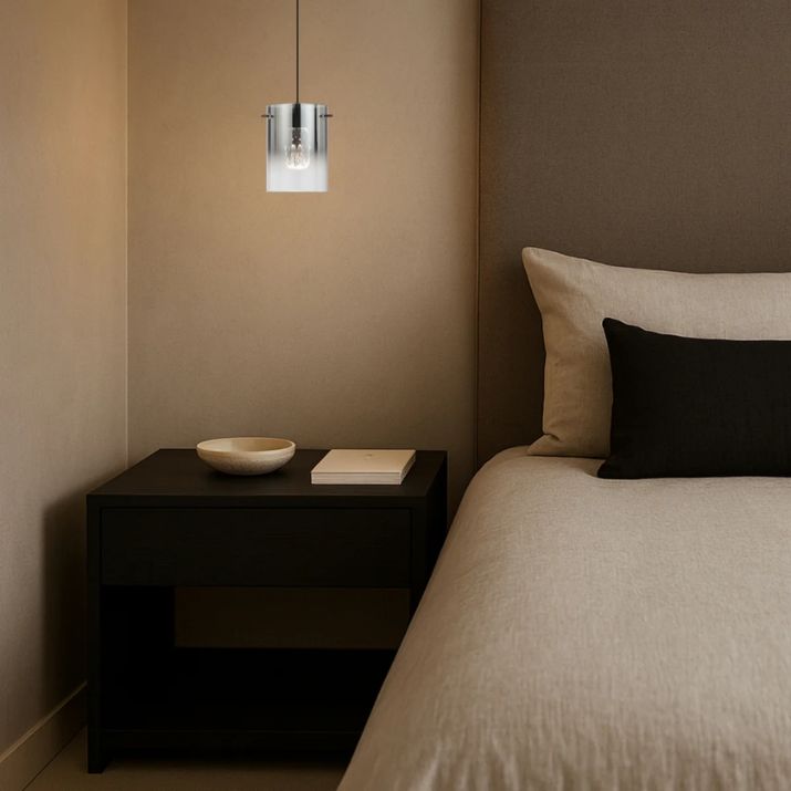 Creval 1 Light Pendant - Black
