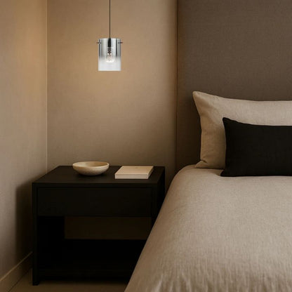 Creval 1 Light Pendant - Black