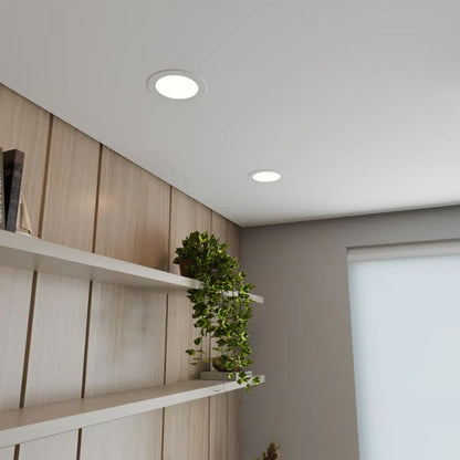 Calibo Jay 10W Recessed Tricolour LED Downlight - White
