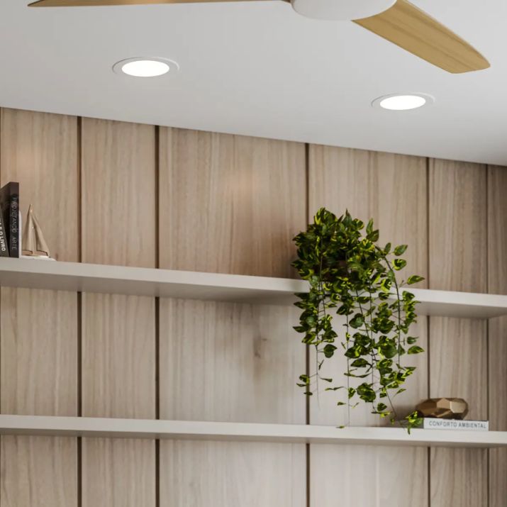Calibo Jay 10W Recessed Tricolour LED Downlight - White