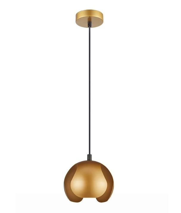 VAINA: Minimalist Scandinavian Interior Small Iron Dome Shape Pendant Light - Gold