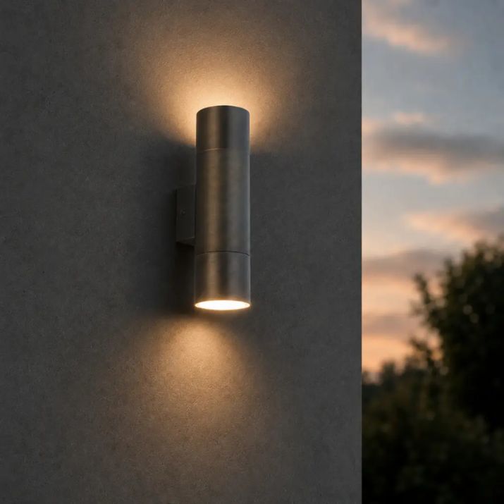 Walsh Twin Exterior Wall Light - Antique Brass