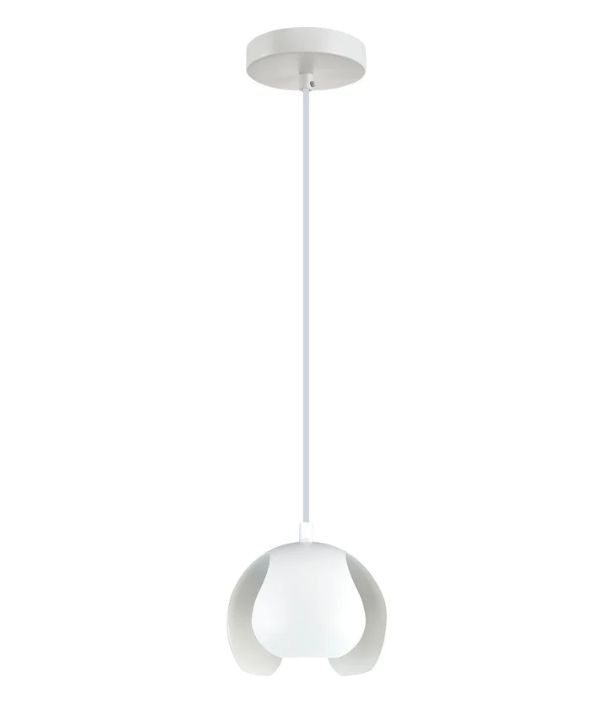 VAINA: Minimalist Scandinavian Interior Small Iron Dome Shape Pendant Light - White