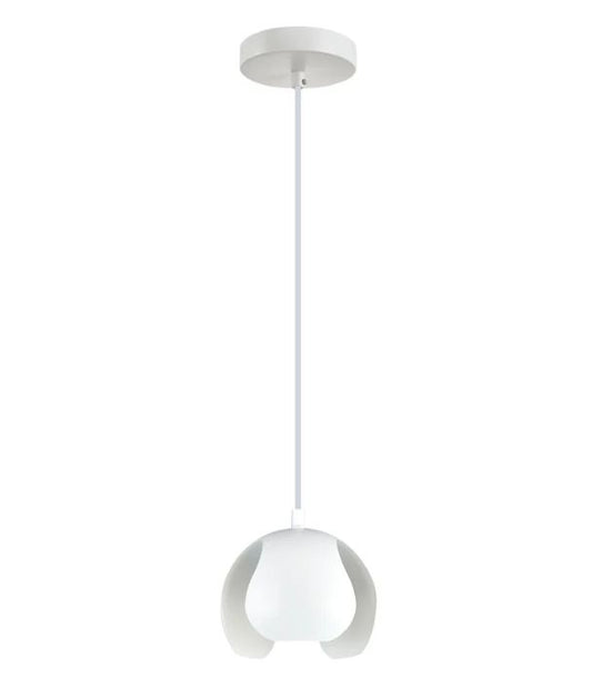 VAINA: Minimalist Scandinavian Interior Small Iron Dome Shape Pendant Light - White