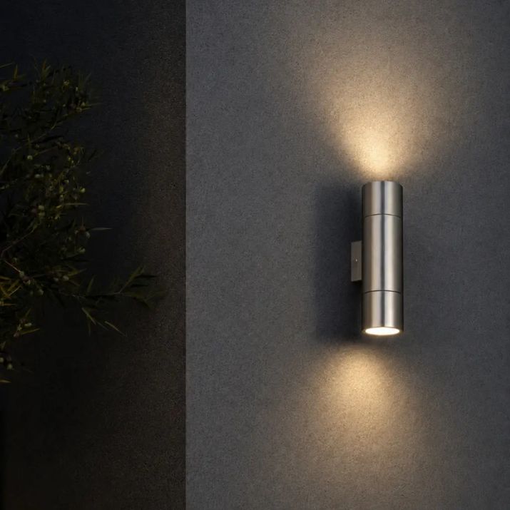Walsh Twin Exterior Wall Light - Stainless Steel