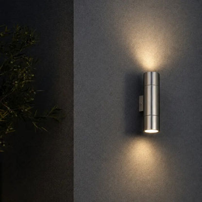 Walsh Twin Exterior Wall Light - Stainless Steel