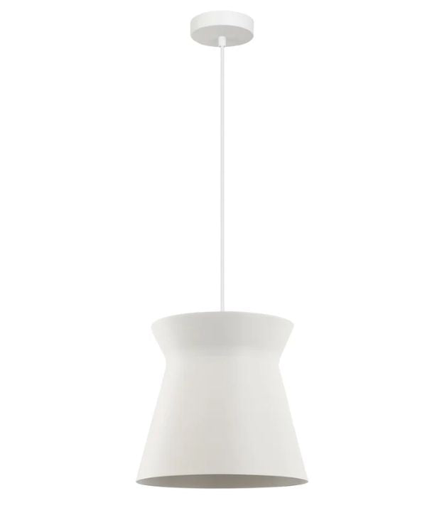 DIABLO: Modern Scandinavian Interior Cone Flat Top Pendant Light - White