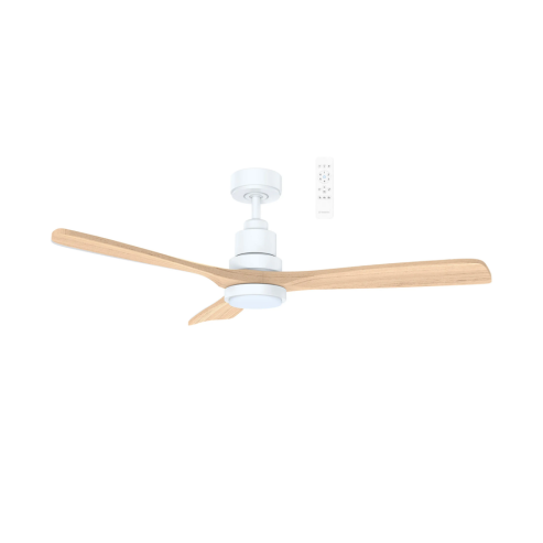 Mallorca DC Matt White/Natural 52″ Smart Ceiling Fan With WIFI Remote Control + LED Light