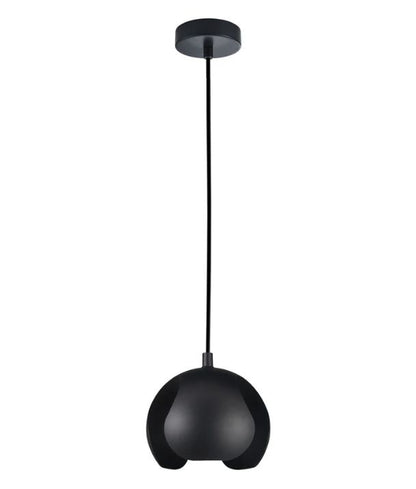 VAINA: Minimalist Scandinavian Interior Small Iron Dome Shape Pendant Light - Black