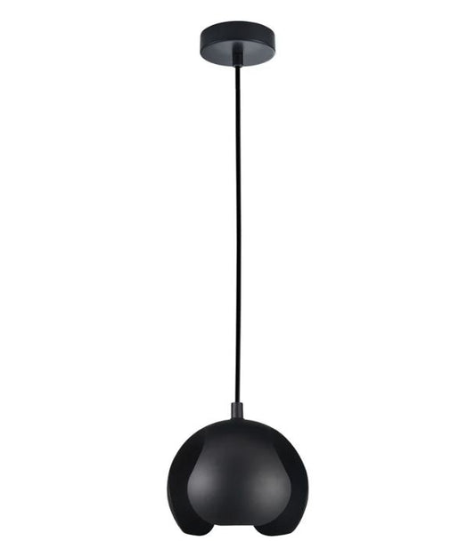 VAINA: Minimalist Scandinavian Interior Small Iron Dome Shape Pendant Light - Black