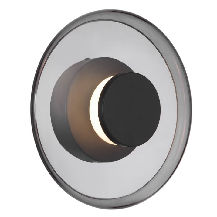 AMITY LED Wall Light - Black/Smoke