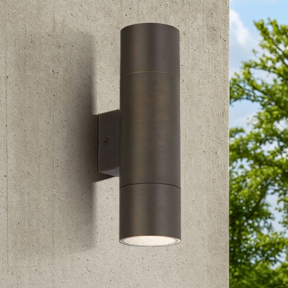 Walsh Twin Exterior Wall Light - Antique Brass