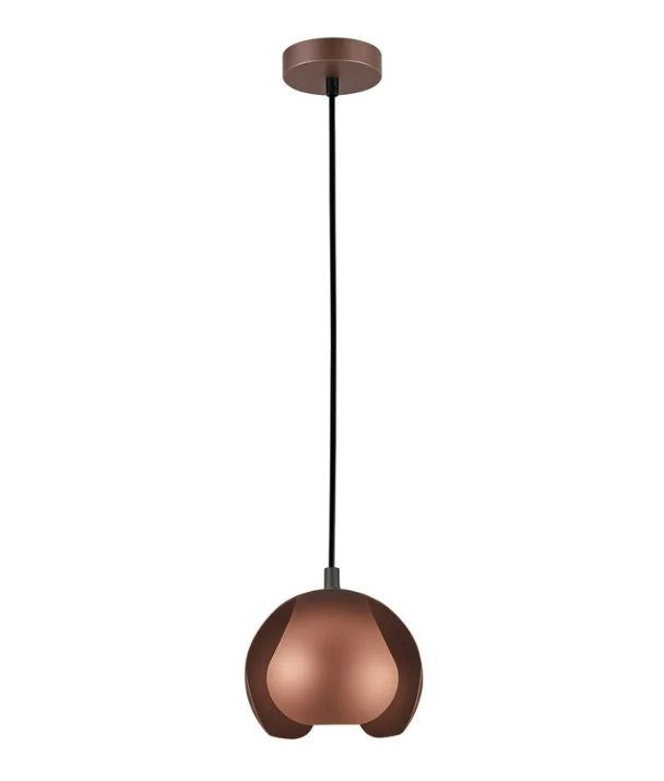 VAINA: Minimalist Scandinavian Interior Small Iron Dome Shape Pendant Light - Antique Copper