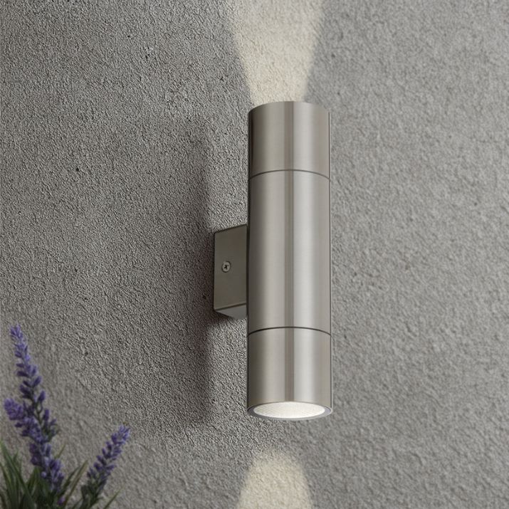 Walsh Twin Exterior Wall Light - Stainless Steel