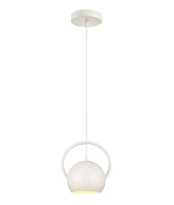 BELLA: Interior Small Dome Shape Pendant Light - Matte White