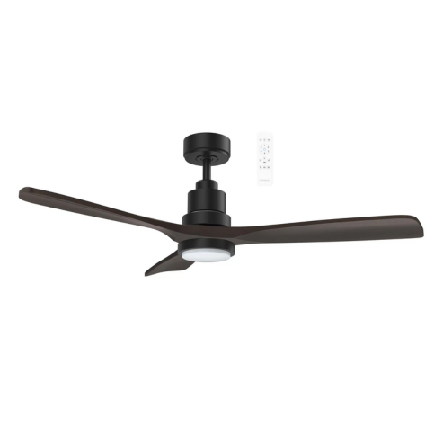 Mallorca DC 42″ Matt Black/Walnut Smart Ceiling Fan With WIFI Remote Control + LED Light