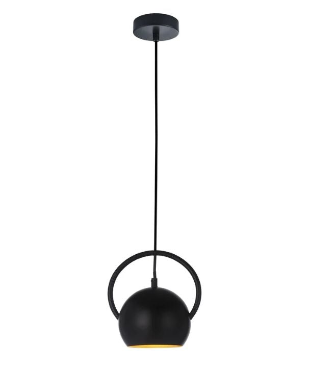 BELLA: Interior Small Dome Shape Pendant Light - Matte Black