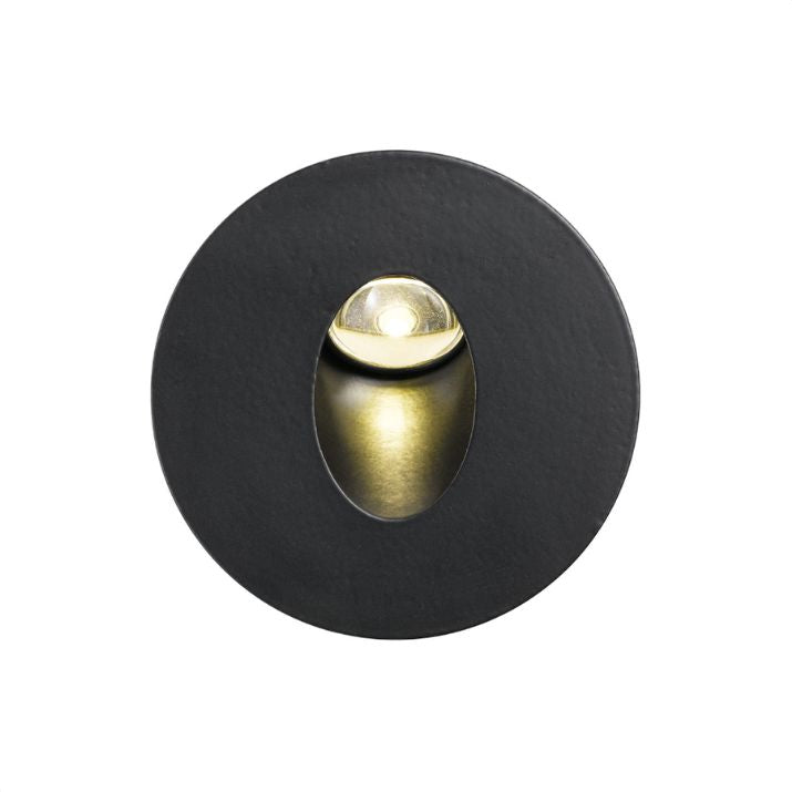 SNAP Round LED Stair Wall Light - Black