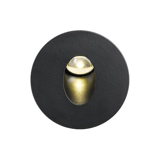 SNAP Round LED Stair Wall Light - Black