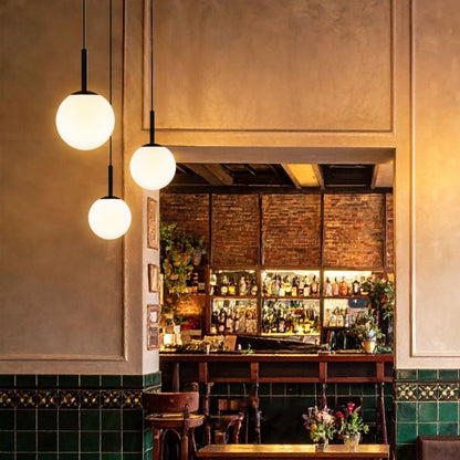 Bally 8 Pendant Light - Nickel / Opal Matt