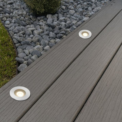 HALON 24V Brass Exterior LED Inground Light - Natural Brass