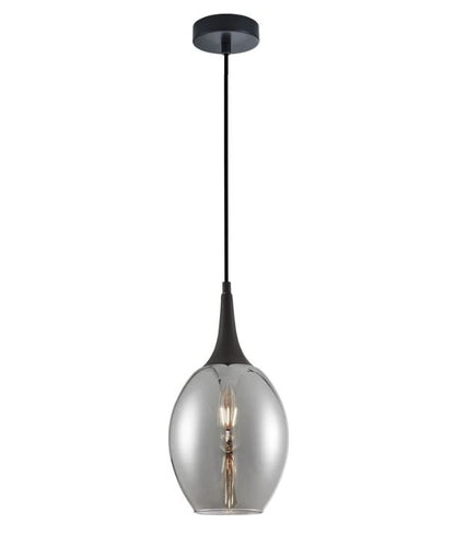 BROTE: Retro Interior Mirror Finish Smokey Black Wine Glass Shape Pendant Lights