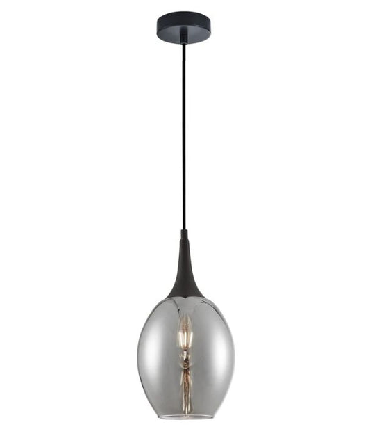 BROTE: Retro Interior Mirror Finish Smokey Black Wine Glass Shape Pendant Lights