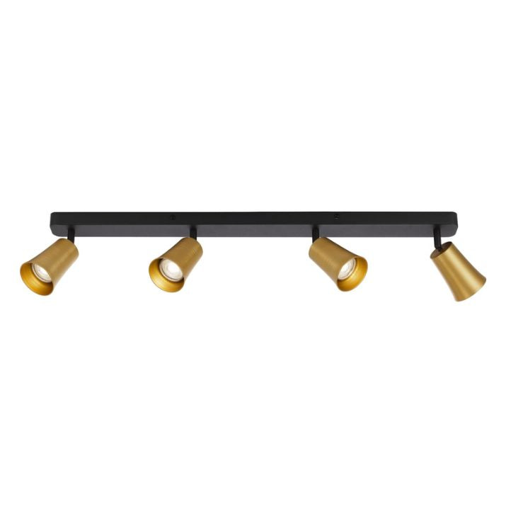ALVEY 4 Light Ceiling Spot Light - Gold / Black