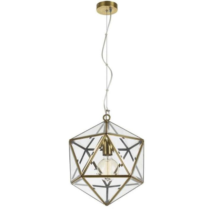 LAZLO 30CM Pendant Light Small - Antique Brass