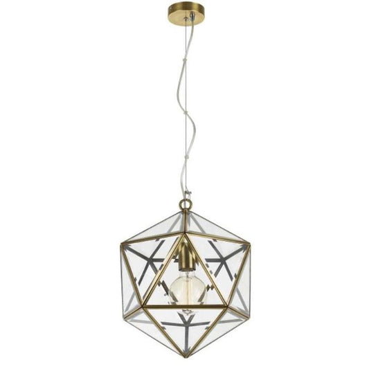 LAZLO 30CM Pendant Light Small - Antique Brass
