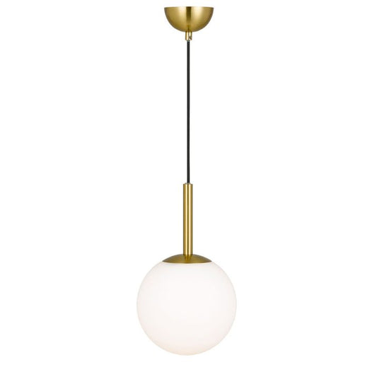 Bally 8 Pendant Light - Antique Gold / Opal Mat