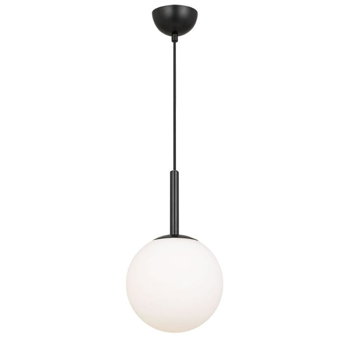 Bally 8 Pendant Light - Black / Opal Matt