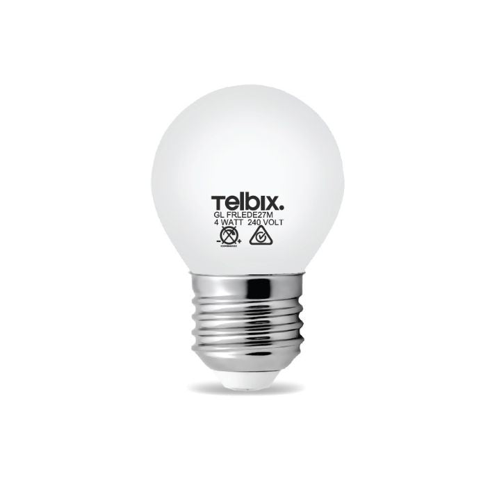 E27 G45 4W LED Fancy Round Globe Opal Non-Dimmable - 3000K
