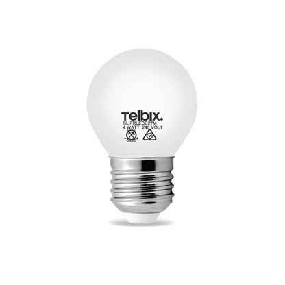 E27 G45 4W LED Fancy Round Globe Opal Non-Dimmable - 3000K