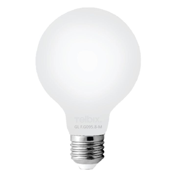 E27 G95 8W LED Globe Milk Dimmable - 4000K
