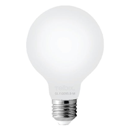 E27 G95 8W LED Globe Milk Dimmable - 4000K