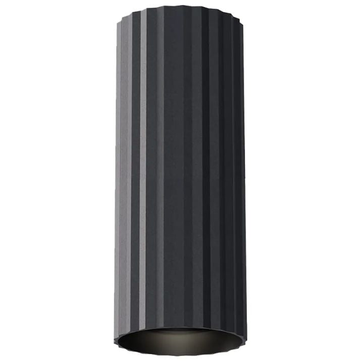 Calibo Canary Fluted 300mm Surface Mounted Downlight - Black