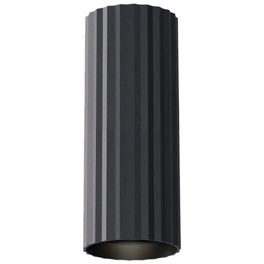 Calibo Canary Fluted 300mm Surface Mounted Downlight - Black