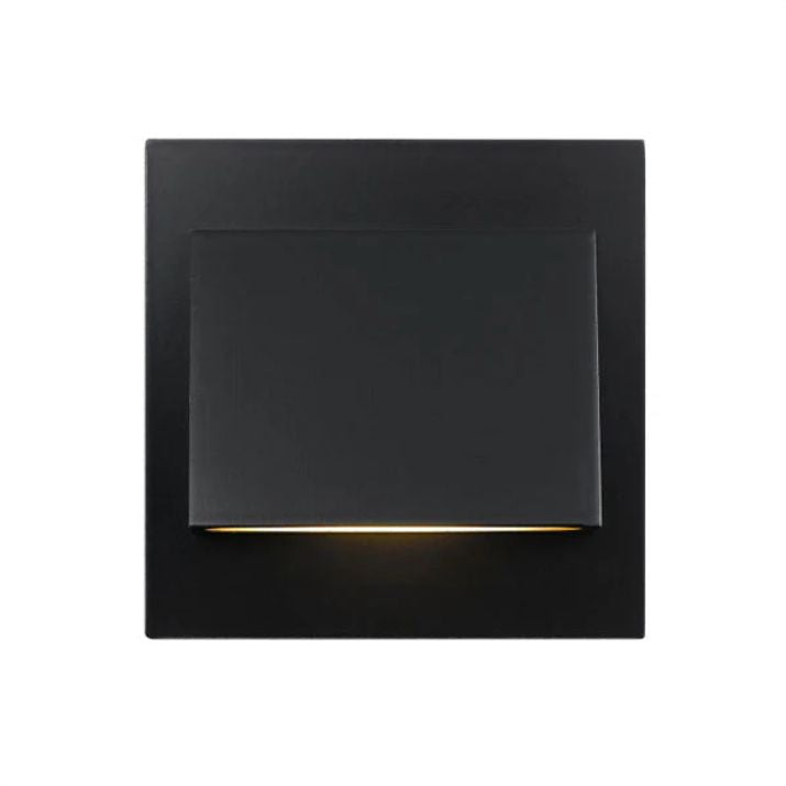 BREA Square LED Stair Wall Light Black