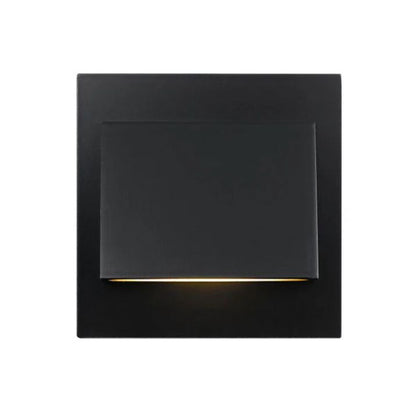 BREA Square LED Stair Wall Light Black